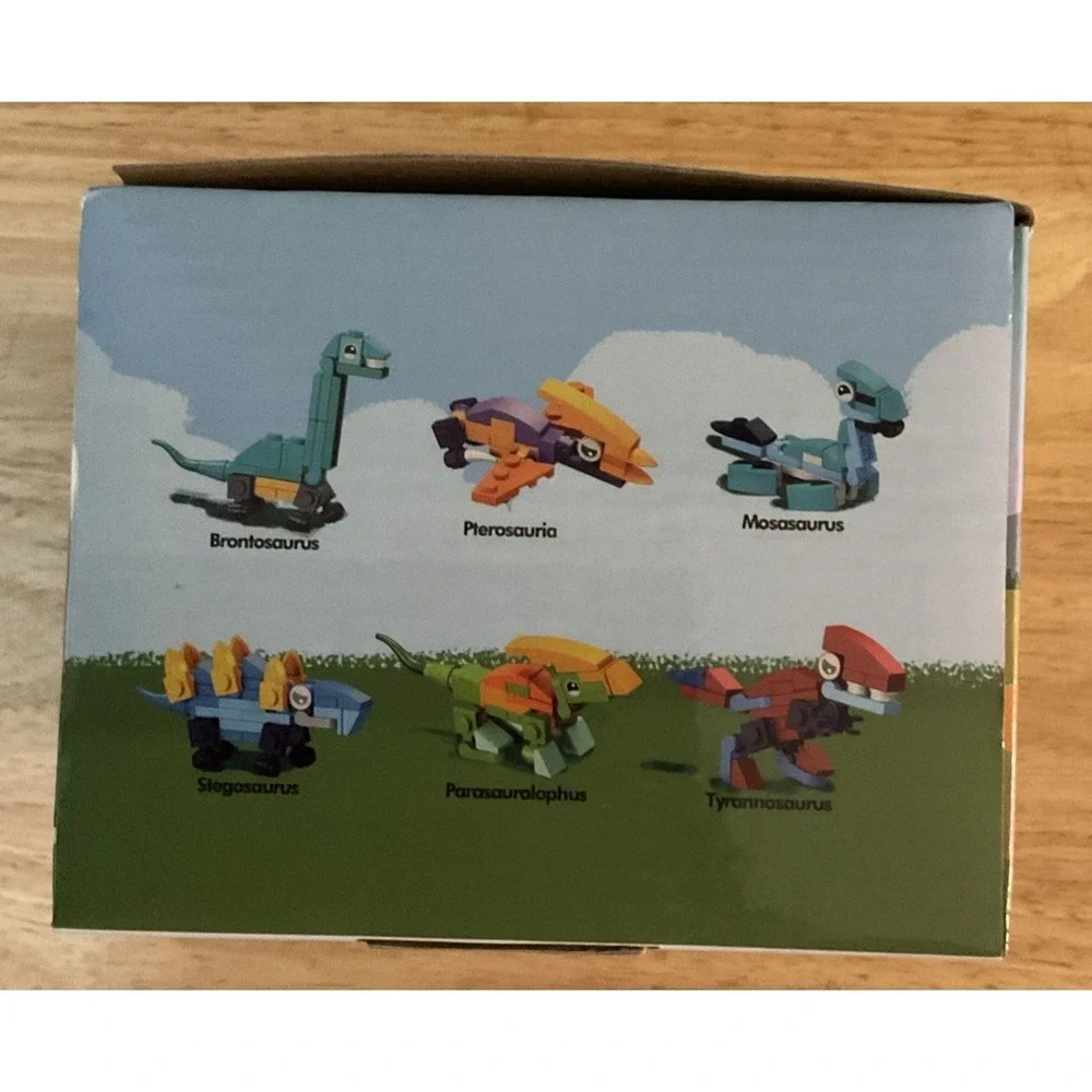 24 Pk Dinosaurs Valentines Day Gift Sets, Dinosaurs Building‎ Blocks